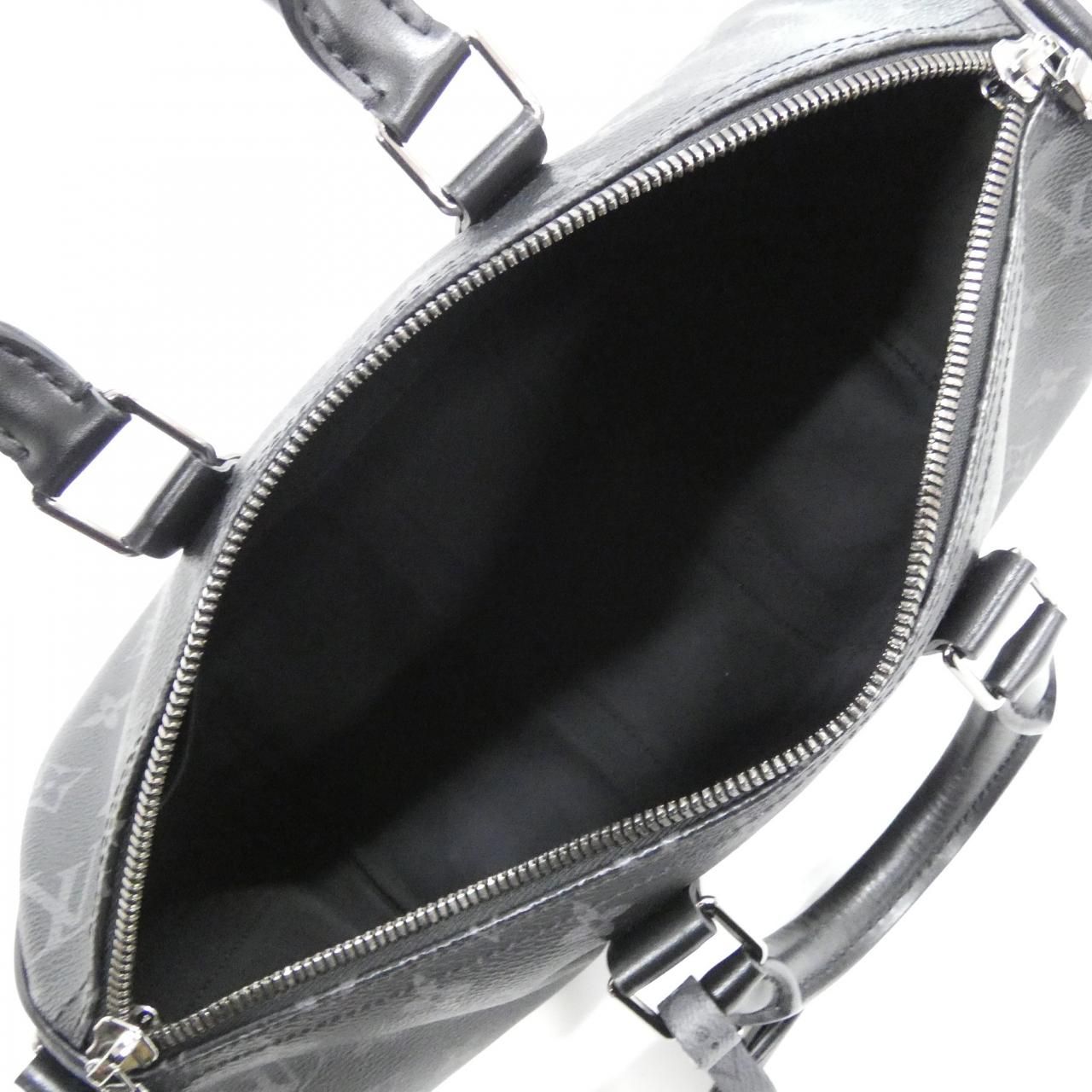 Louis Vuitton Monogram Eclipse Keepall Bandouliere 35 Boston Bag — view 5