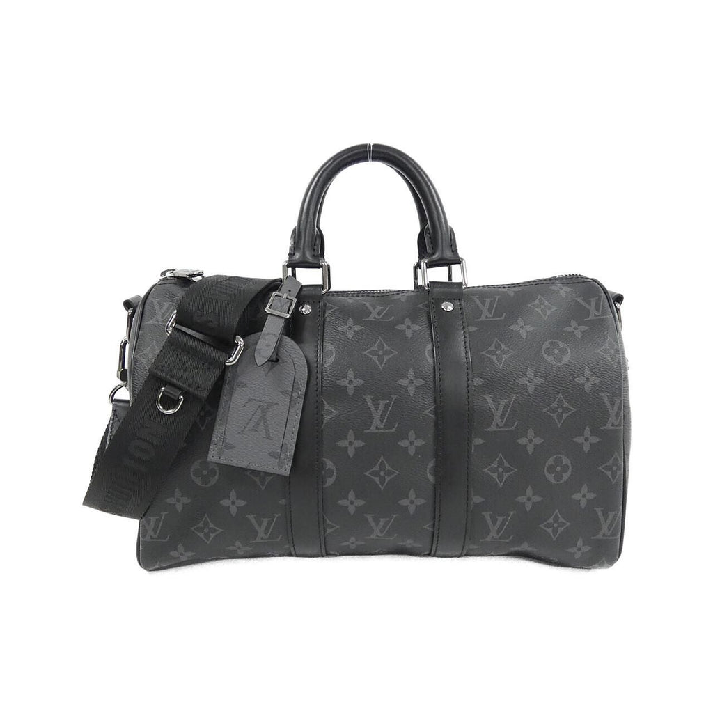 Louis Vuitton Monogram Eclipse Keepall Bandouliere 35 Boston Bag