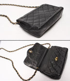 Chanel Chain Shoulder Bag Lambskin Quilted — view 8