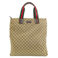 Gucci GG Pattern Sherry Line Tote Bag Canvas