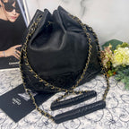 Chanel Drawstring Quilted Chain Shoulder Bag