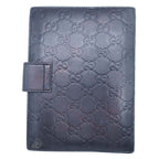 Gucci GG Guccissima Agenda Notebook Cover Holder Six Hole Ring Binder Note Black — view 2