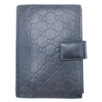 Gucci GG Guccissima Agenda Notebook Cover Holder Six Hole Ring Binder Note Black