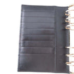 Gucci GG Guccissima Agenda Notebook Cover Holder Six Hole Ring Binder Note Black — view 7