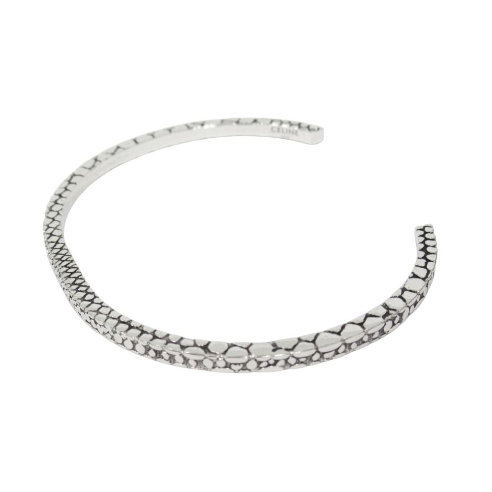 Celine Animal Square Bracelet Bangle Brass C 2 Vintage Silver — view 2