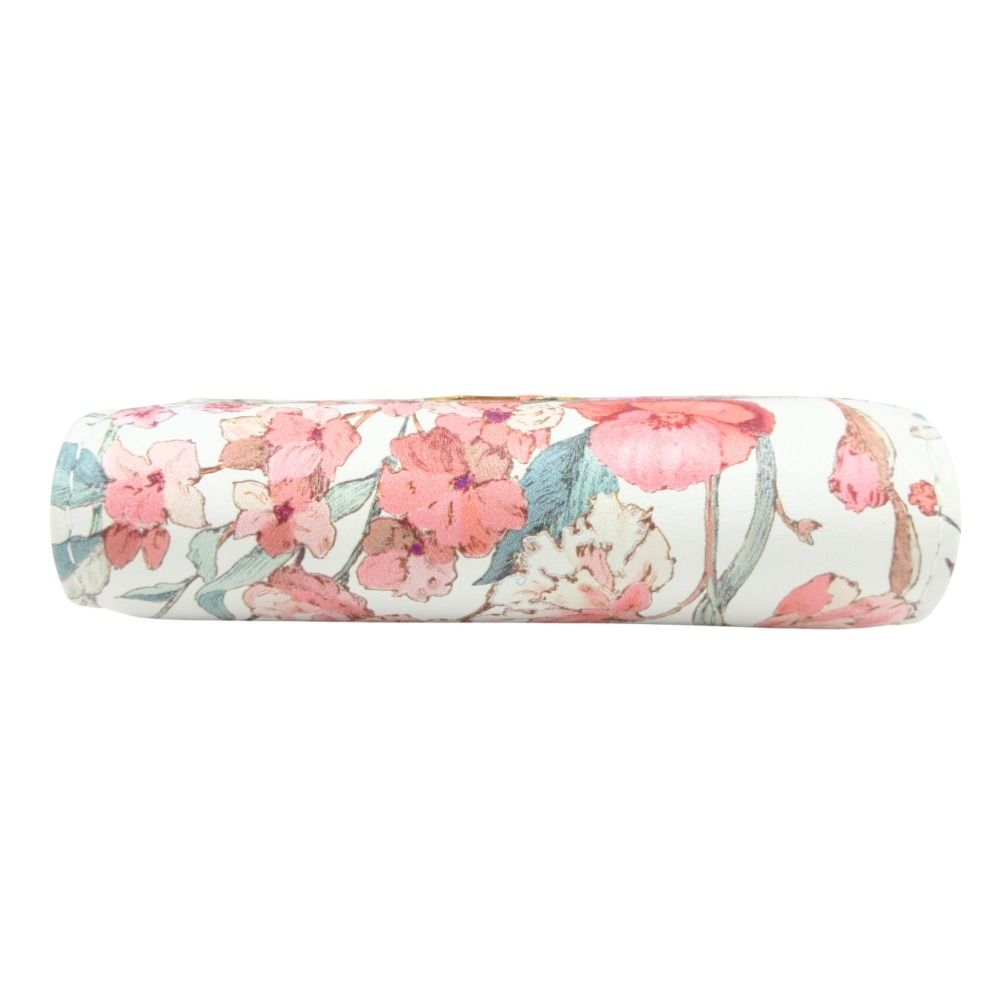 Dior Caro Hibiscus Trifold Wallet Case Gold Floral White — view 4