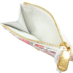 Dior Caro Hibiscus Trifold Wallet Case Gold Floral White — view 8