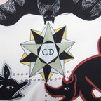 Dior le Diable Scarf Large Format Silk Twill Tarot Card Devil Off White — view 4
