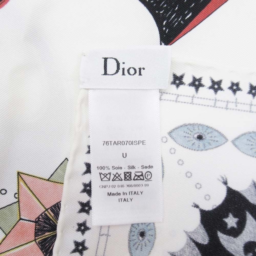Dior le Diable Scarf Large Format Silk Twill Tarot Card Devil Off White — view 5