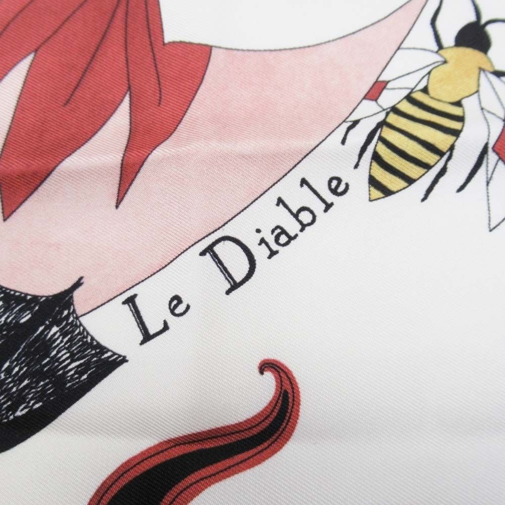 Dior le Diable Scarf Large Format Silk Twill Tarot Card Devil Off White — view 3