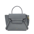Celine Handle Shoulder Bag Nano Blue Gray Calfskin Gold