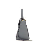 Celine Handle Shoulder Bag Nano Blue Gray Calfskin Gold — view 3