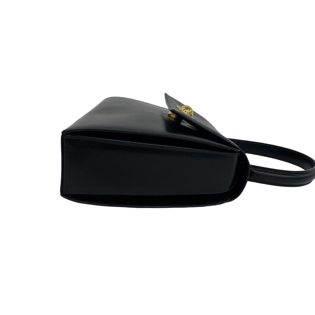 Celine Vintage Star Ball Calf Leather 2-Way Handle Shoulder Bag Black — view 6