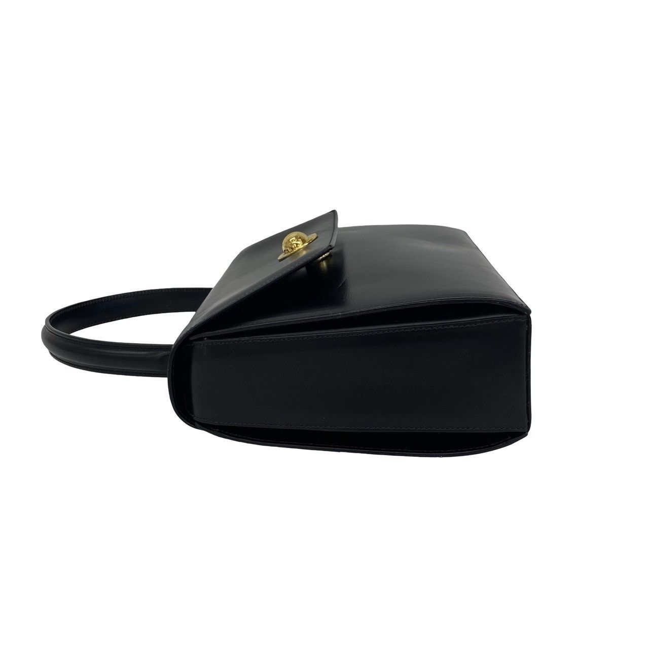 Celine Vintage Star Ball Calf Leather 2-Way Handle Shoulder Bag Black — view 5