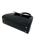 Celine Vintage Star Ball Calf Leather 2-Way Handle Shoulder Bag Black — view 8