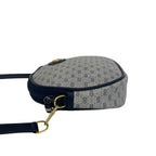 Gucci Vintage Micro GG Logo Pattern Leather Mini Shoulder Bag Pochette Navy — view 5
