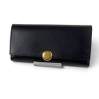 Loewe Pebble Continental Wallet Black Gold Leather — view 2