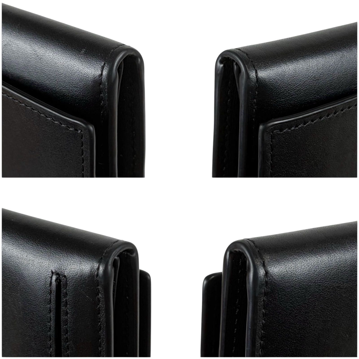 Loewe Pebble Continental Wallet Black Gold Leather — view 8