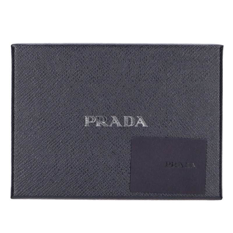 Prada Leather Coin Purse with Triangular Plate — view 5