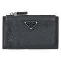Prada Leather Coin Purse with Triangular Plate