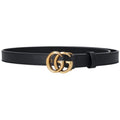 Gucci GG Logo Slim Leather Belt 75