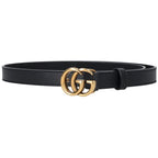 Gucci GG Logo Slim Leather Belt 75