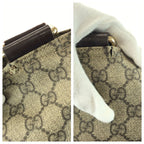 Gucci Beige Dark Brown GG Supreme Canvas Shoulder Bag — view 5