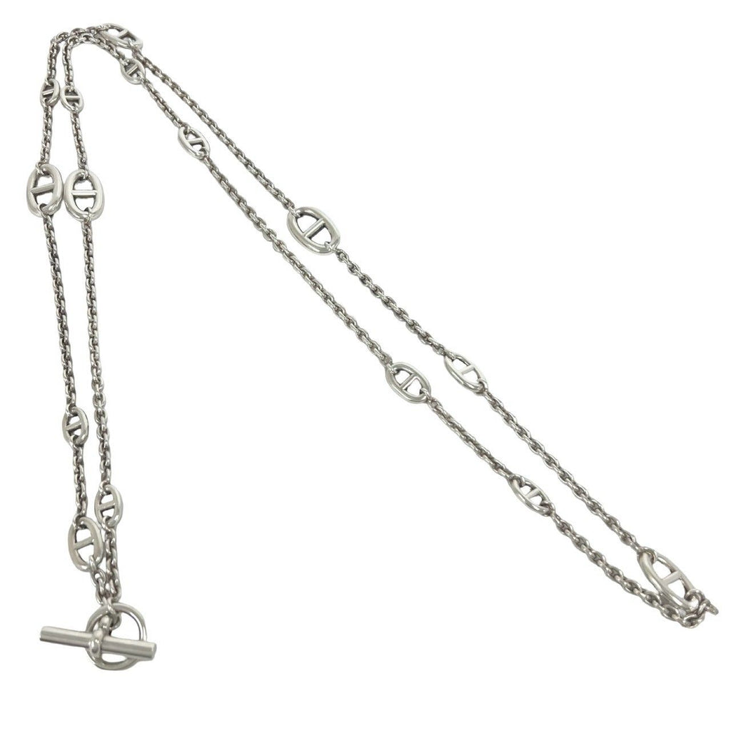 Hermes Chaine D'ancre Farandole Necklace 925 Sterling Silver Choker Pendant — view 6