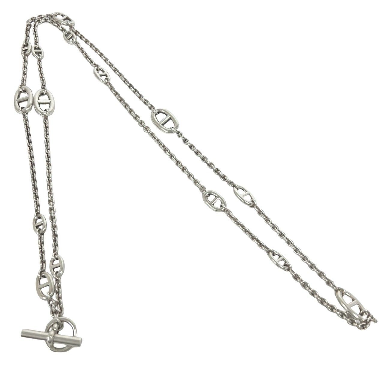 Hermes Chaine D'ancre Farandole Necklace 925 Sterling Silver Choker Pendant — view 6