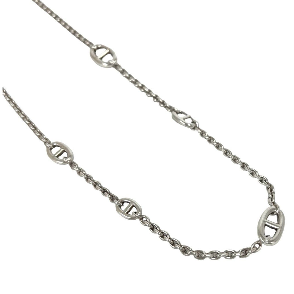 Hermes Chaine D'ancre Farandole Necklace 925 Sterling Silver Choker Pendant — view 4