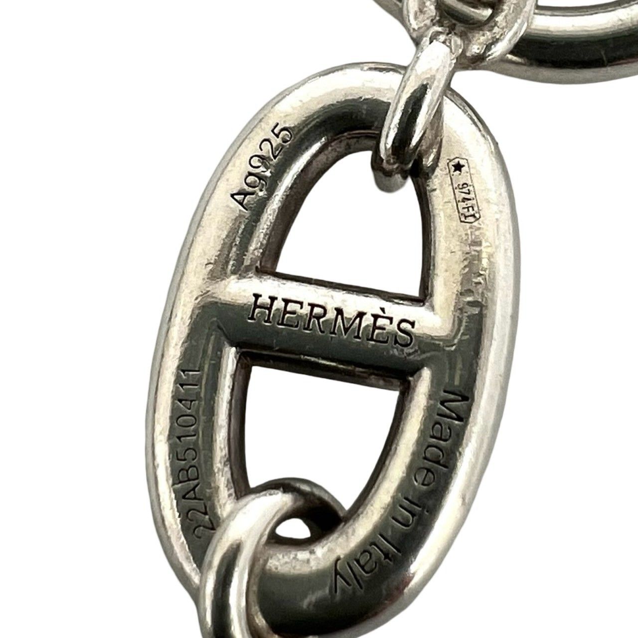 Hermes Chaine D'ancre Farandole Necklace 925 Sterling Silver Choker Pendant — view 3