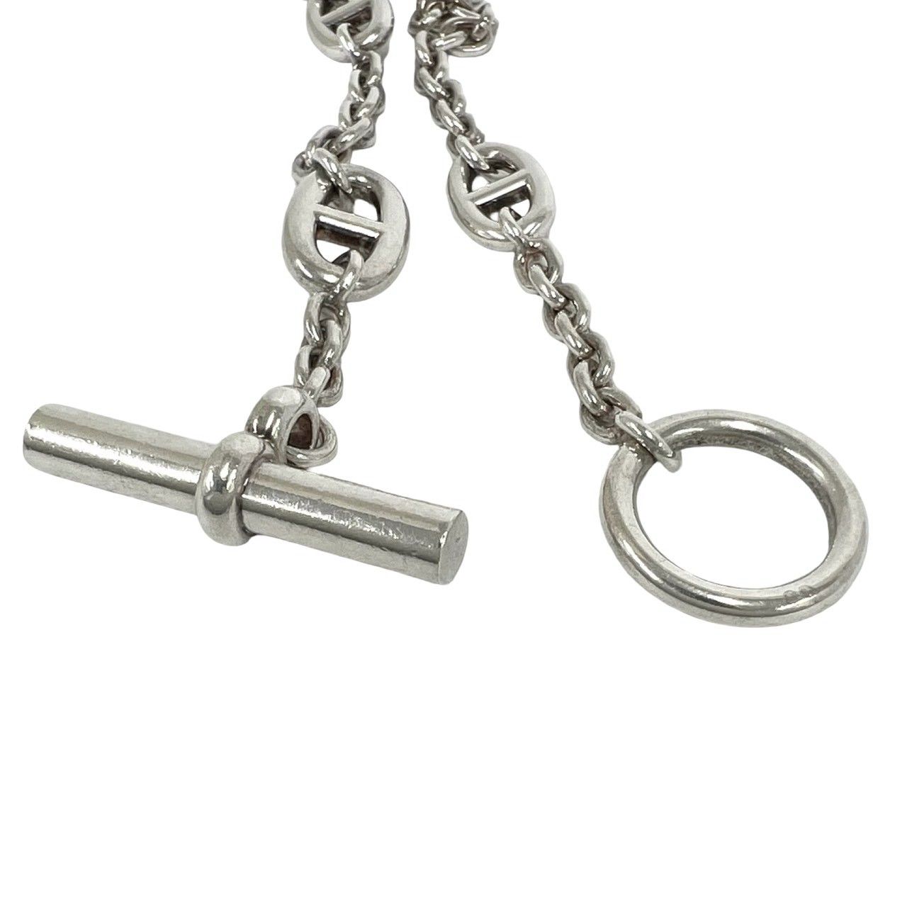 Hermes Chaine D'ancre Farandole Necklace 925 Sterling Silver Choker Pendant — view 5