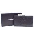 Chanel CC Bifold Wallet Black Caviar Leather