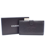 Chanel CC Bifold Wallet Black Caviar Leather