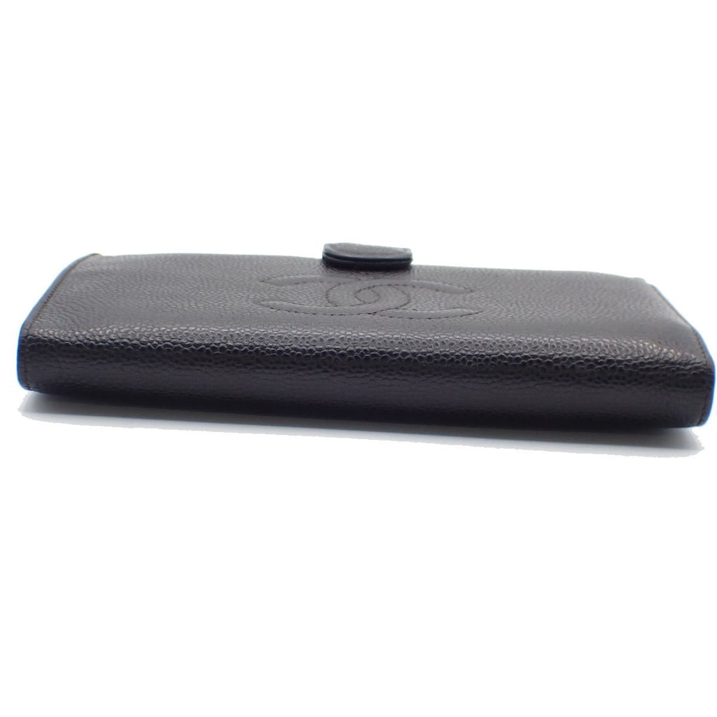 Chanel CC Bifold Wallet Black Caviar Leather — view 6