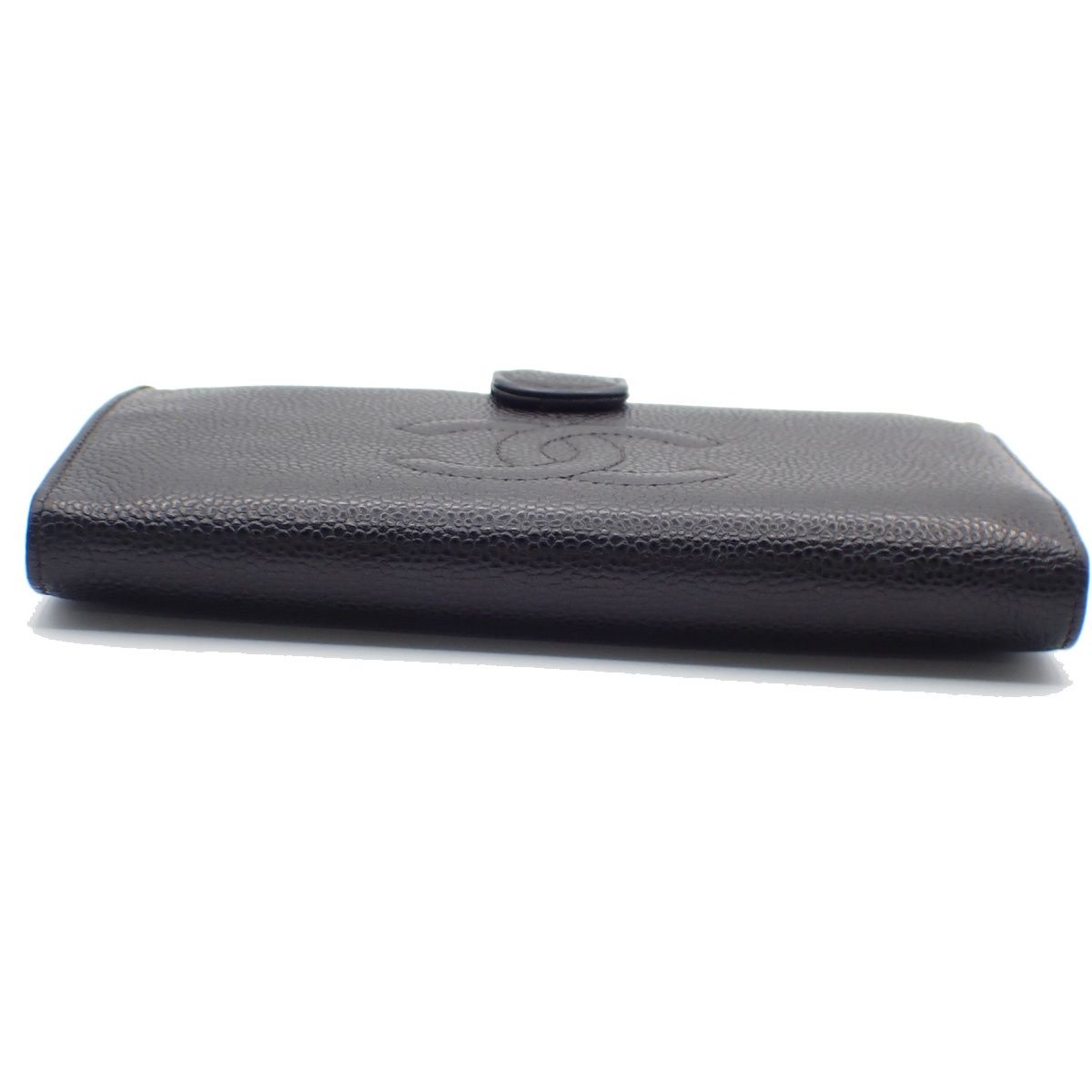 Chanel CC Bifold Wallet Black Caviar Leather — view 6