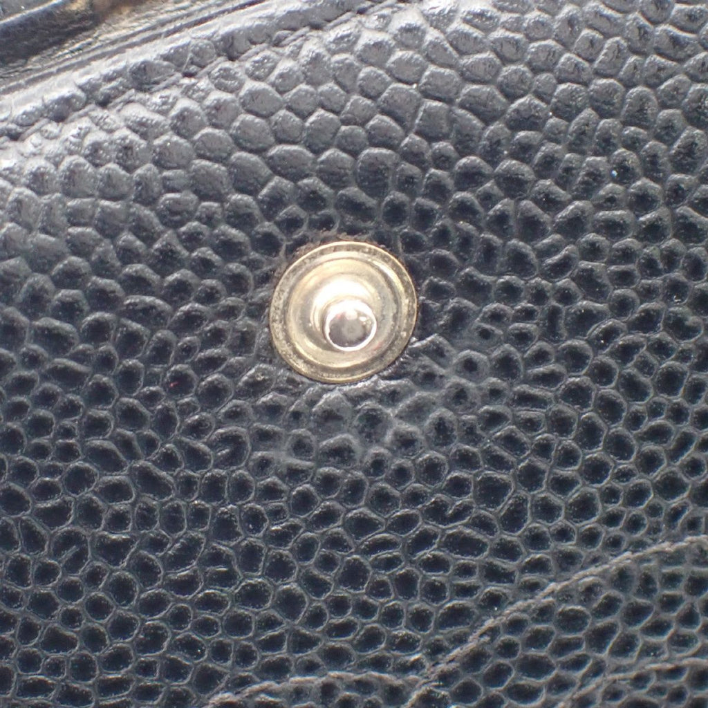Chanel CC Bifold Wallet Black Caviar Leather — view 8