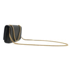 Saint Laurent Shoulder Bag Kate Tassel Chain Leather Black Gold Monogram — view 2