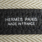Hermes Tote Bag Garden Party TPM 30 Negotiating Black Silver New All Leather — view 6