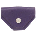 Hermes le Vanquatre Veau Epsom Violet Silver Coin Purse