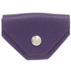 Hermes le Vanquatre Veau Epsom Violet Silver Coin Purse