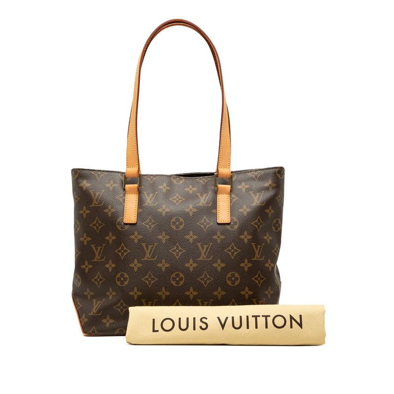 Louis Vuitton Monogram Cabas Piano Tote Bag Brown Leather — view 7