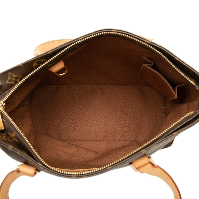 Louis Vuitton Monogram Cabas Piano Tote Bag Brown Leather — view 4