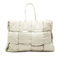Bottega Veneta Maxi Intrecciato Squash Tote Bag White Leather