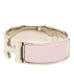 Hermes Clic Clac PM Bangle Silver Pink Metal Bracelet — view 2