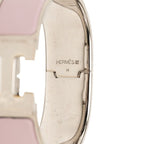 Hermes Clic Clac PM Bangle Silver Pink Metal Bracelet — view 5
