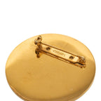 Chanel CC Logo Brooch Gold Black Plated Enamel — view 3