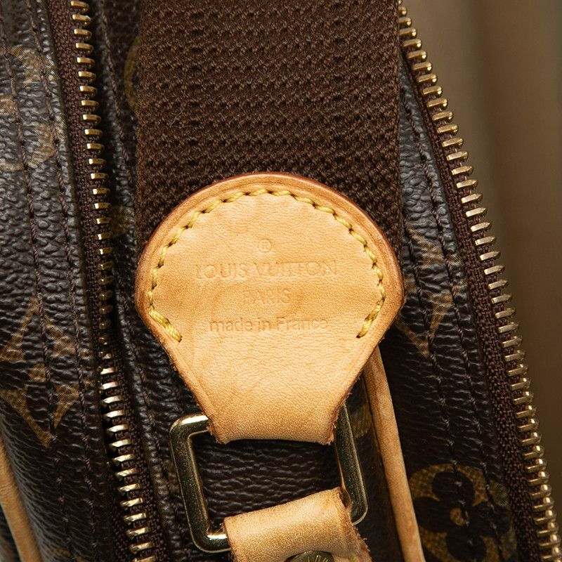 Louis Vuitton Monogram Reporter PM Crossbody Shoulder Bag Brown Leather — view 6