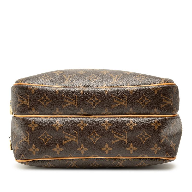 Louis Vuitton Monogram Reporter PM Crossbody Shoulder Bag Brown Leather — view 3