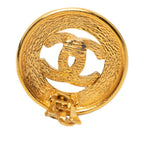 Chanel Vintage CC Logo Earrings Gold Plated — view 3